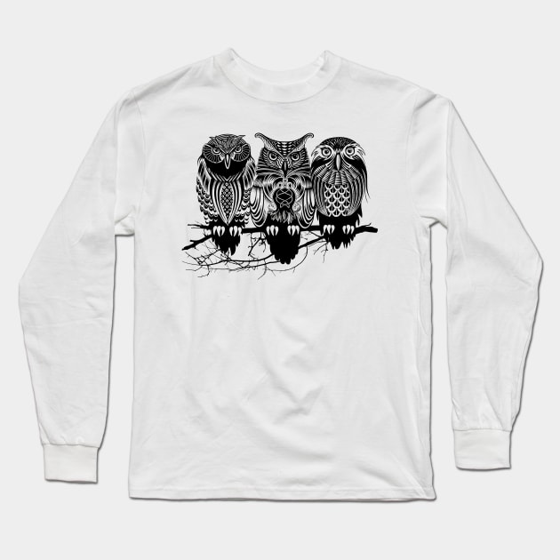 Owls Long Sleeve T-Shirt by rcaldwell